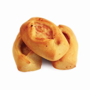Κρουασανάκι Πεϊνιρλί Brioche, Συσκευασία: 5kg 40g, ΣΥΣΤΑΤΙΚΑ: Mπεσαμέλ, μπέικον, χοιρινή ωμοπλάτη, τυρί γκούντα, τυρί ημίσκληρο.