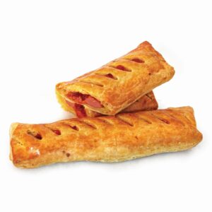 Λουκανικόπιτα Σάλτσα, Συσκευασία: 70τμχ 150g, ΣΥΣΤΑΤΙΚΑ: Λουκάνικο τύπου Φρανκφούρτης, σάλτσα ντομάτας, τυρί γκούντα, μουστάρδα.