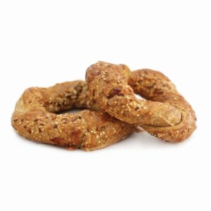 Κουλούρι Πολύσπορο με Γαλοπούλα - Ανθότυρο, Συσκευασία: 35τμχ 220g, ΣΥΣΤΑΤΙΚΑ: Mίγμα πολύσπορο, γαλοπούλα καπνιστή, μυζήθρα, ανθότυρο, φέτα, βυνάλευρο.