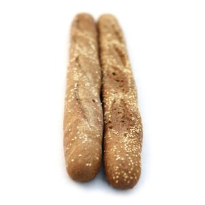 Μπαγκέτα Ολικής 58εκ, Συσκευασία: 25τμχ 280g, ΣΥΣΤΑΤΙΚΑ: Αλεύρι ολικής, σουσάμι.
