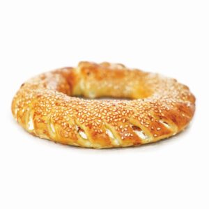 Κουλούρι με Φέτα, Συσκευασία: 30τμχ 220g, ΣΥΣΤΑΤΙΚΑ: Φέτα, μυζήθρα, σουσάμι, κρέμα μπεσαμέλ.