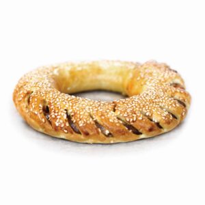 Κουλούρι με Μήλο, Συσκευασία: 30τμχ 220g, ΣΥΣΤΑΤΙΚΑ: Αποξηραμένος καρπός μήλου, κανέλα, σουσάμι.